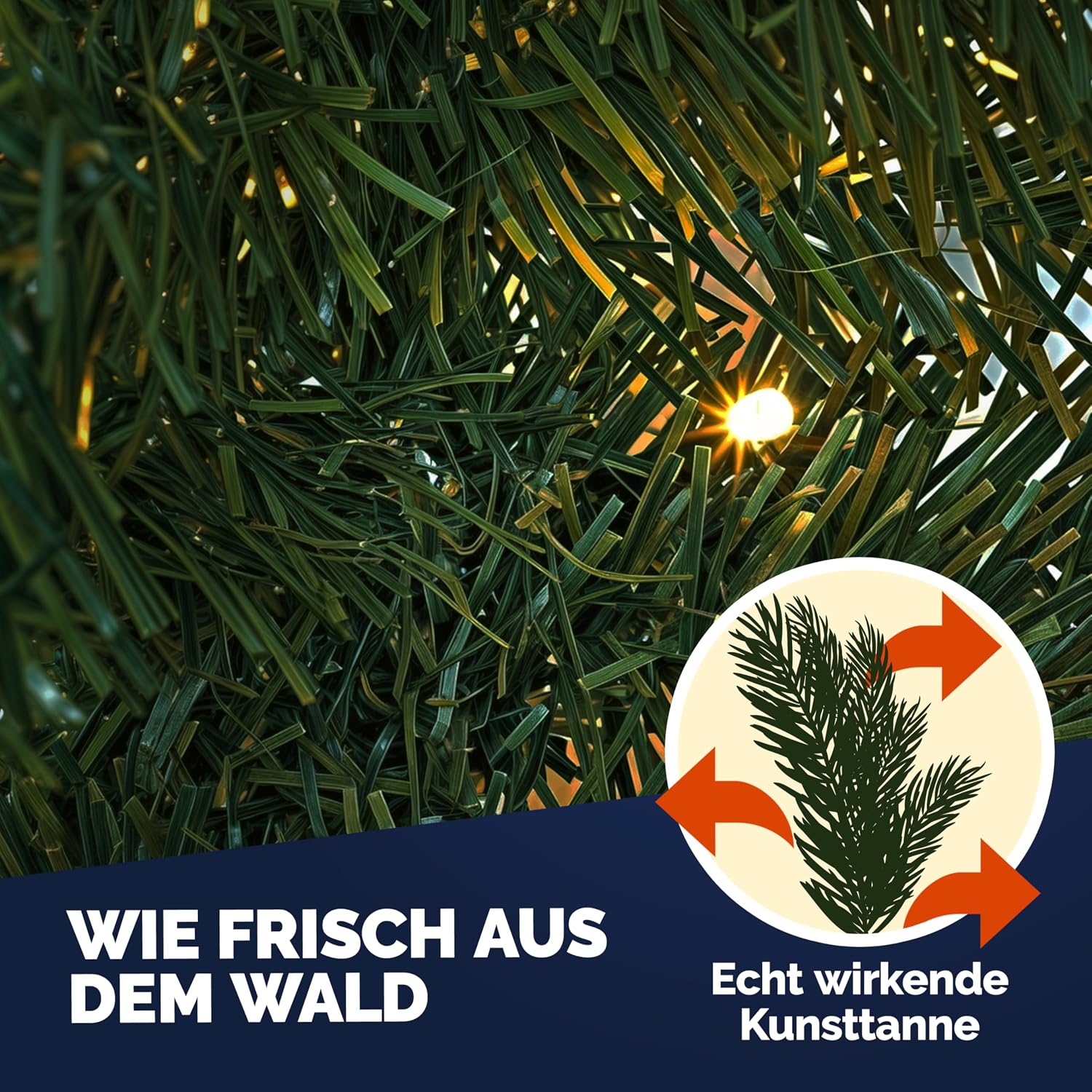 CASARIA Christmas Garland with Lighting Decoration 5 m 80 LEDs – Bild 5