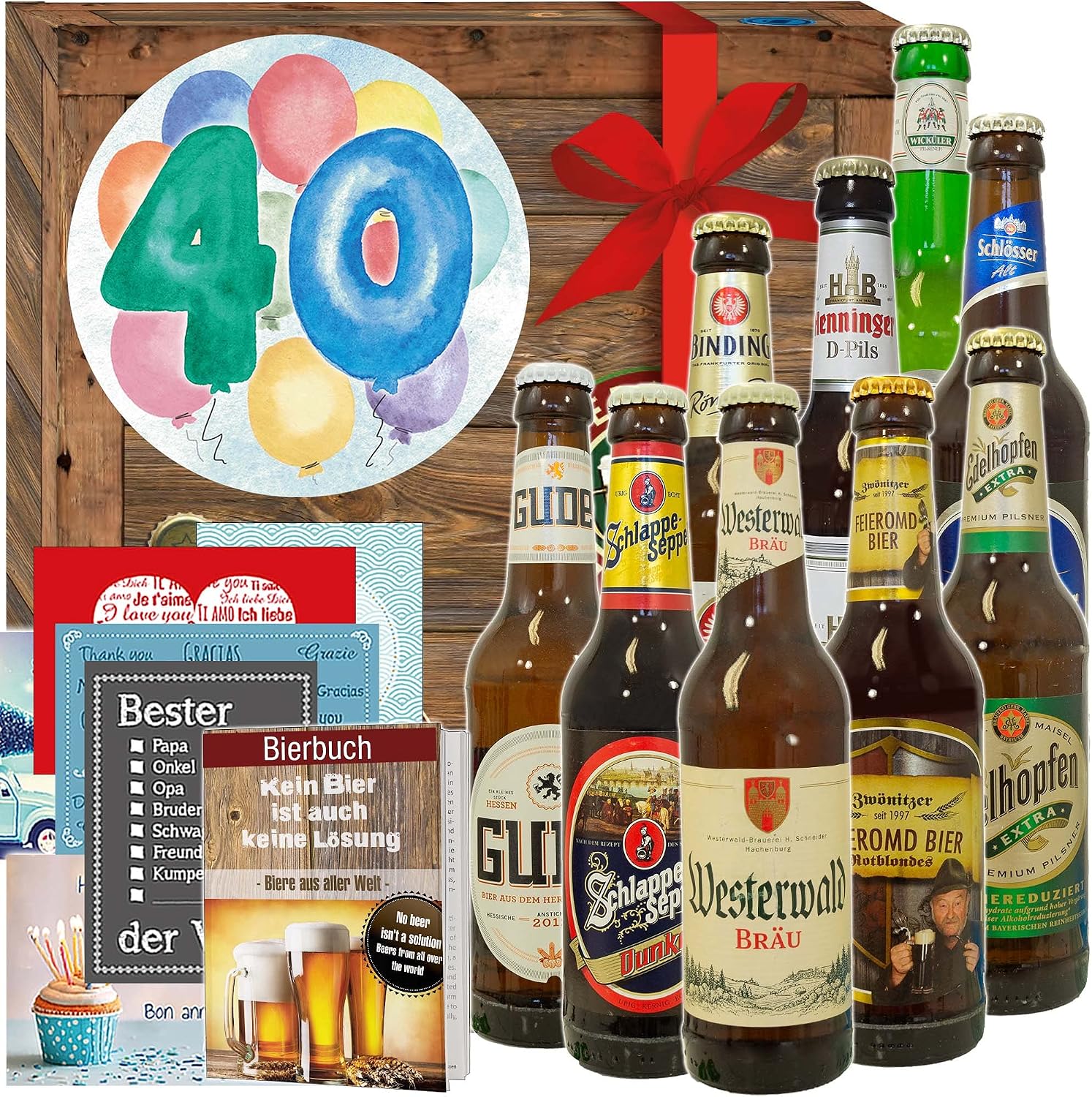40th birthday / 40th birthday funny gifts/German beer box