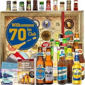 Willkommen im Club 70 – Biere der Welt 24x – Gift Idea Birthday 70 – Beer Gift Advent Calendar 2024 2025