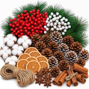 Pack of 206 Advent Wreath Decoration, Christmas Decoration, Crafts, Indoor