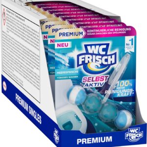 WC Frisch Self Active Sea Fresh Turquoise Rinse (10 Pieces) Toilet Block
