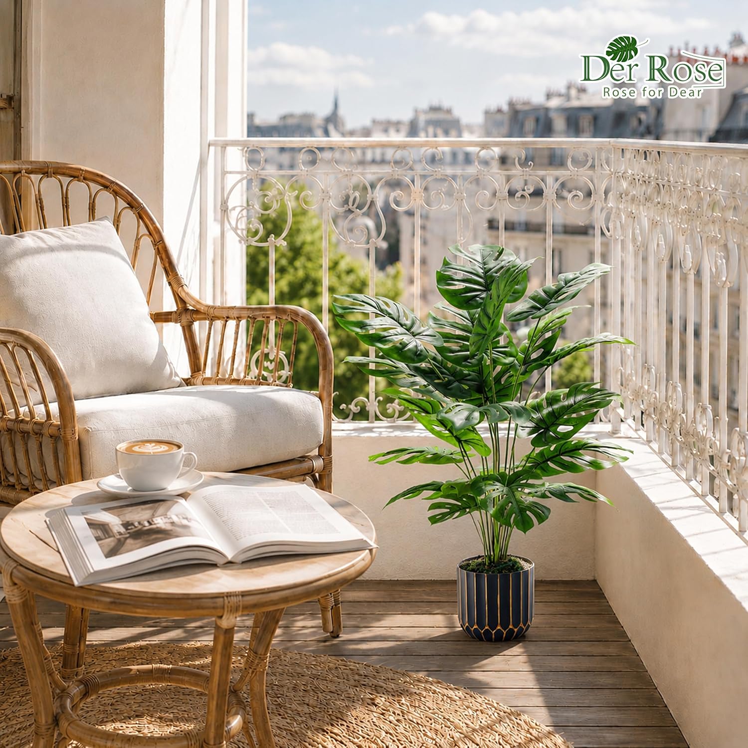 Der Rose 71 cm Artificial Monstera Plant for Living Room Bathroom Balcony – Bild 6