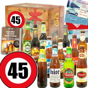45th Gift for Him/Beer Set World / 45th Birthday Funny Gifts Man