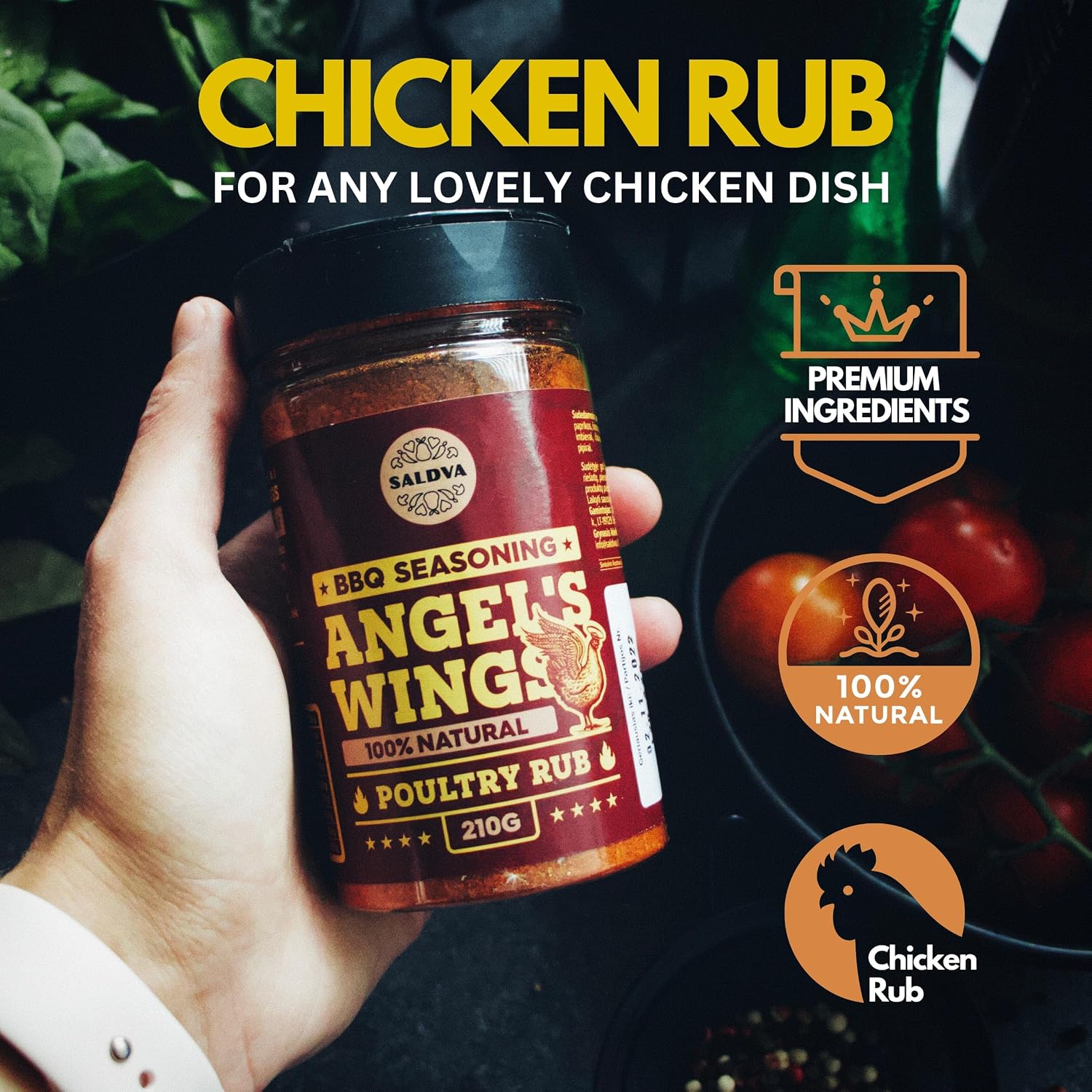 Classic Selection of Premium BBQ Spices - Holy Cow, Angel's Wings, Smoky Pig, Ultimate Rub | Pack of 4 | 100% Natural | Great Foodies Gift – Bild 5
