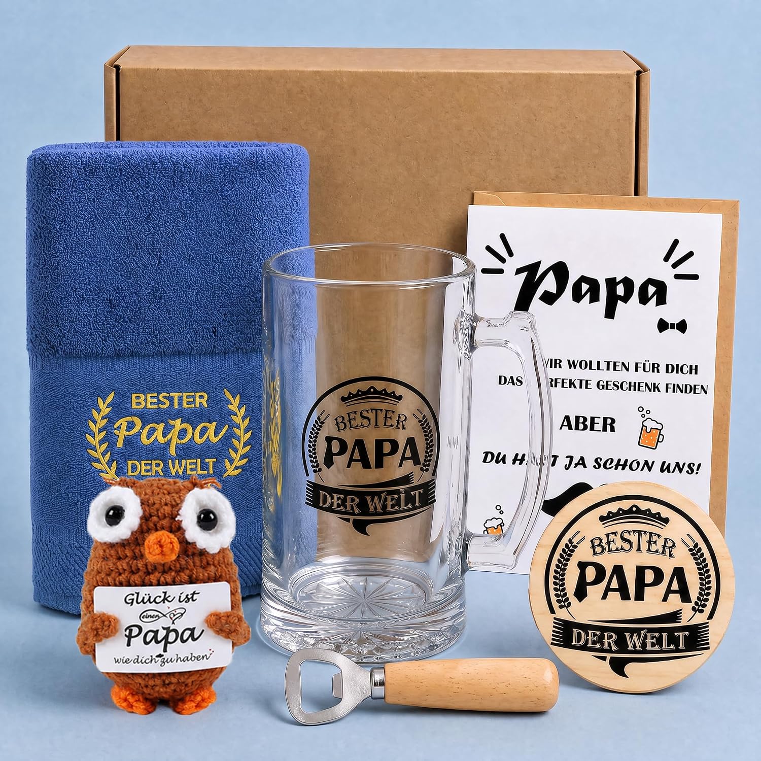 Seutgjie Gift for Dad Birthday Christmas Wheat Beer Glasses Set