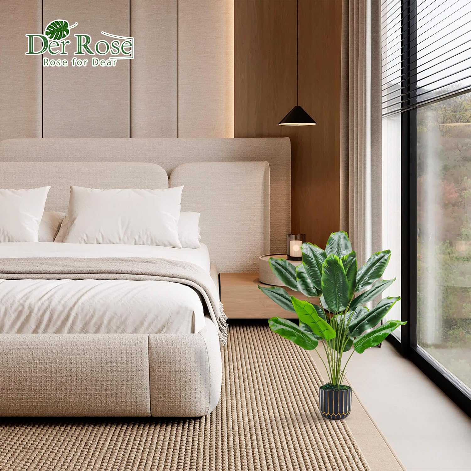 Der Rose Artificial Plant Strelitzia Artificial 70 cm for Bathroom Office – Bild 5