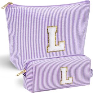 Parima Gifts for Girls Women Children Cosmetic Bag with Letter L