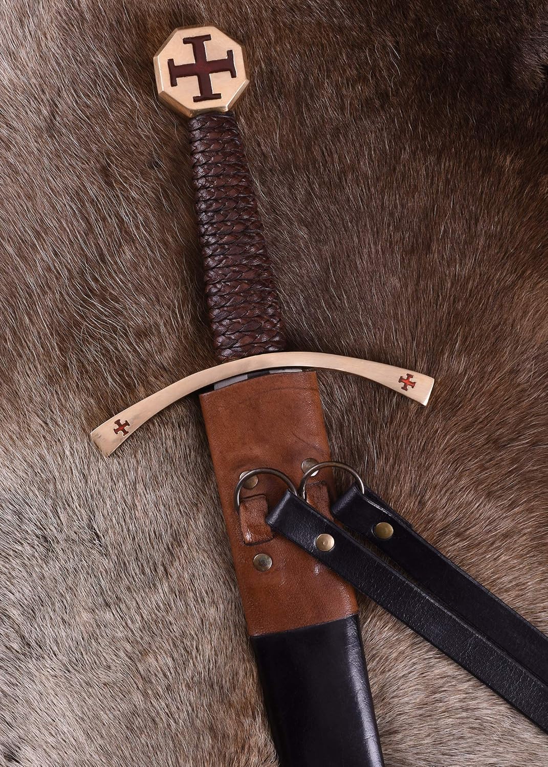 Battle-Merchant Real Steel Templar Sword with Scabbard Crusader – Bild 4
