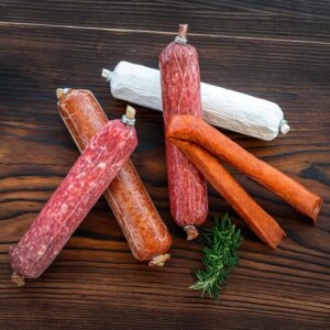 Wurstbaron – Gourmet Salami Sausage Tasting Pack from Bavarian with Bavarian Specialities – 4 Varieties Salami & 2 Landhunters – 750 g