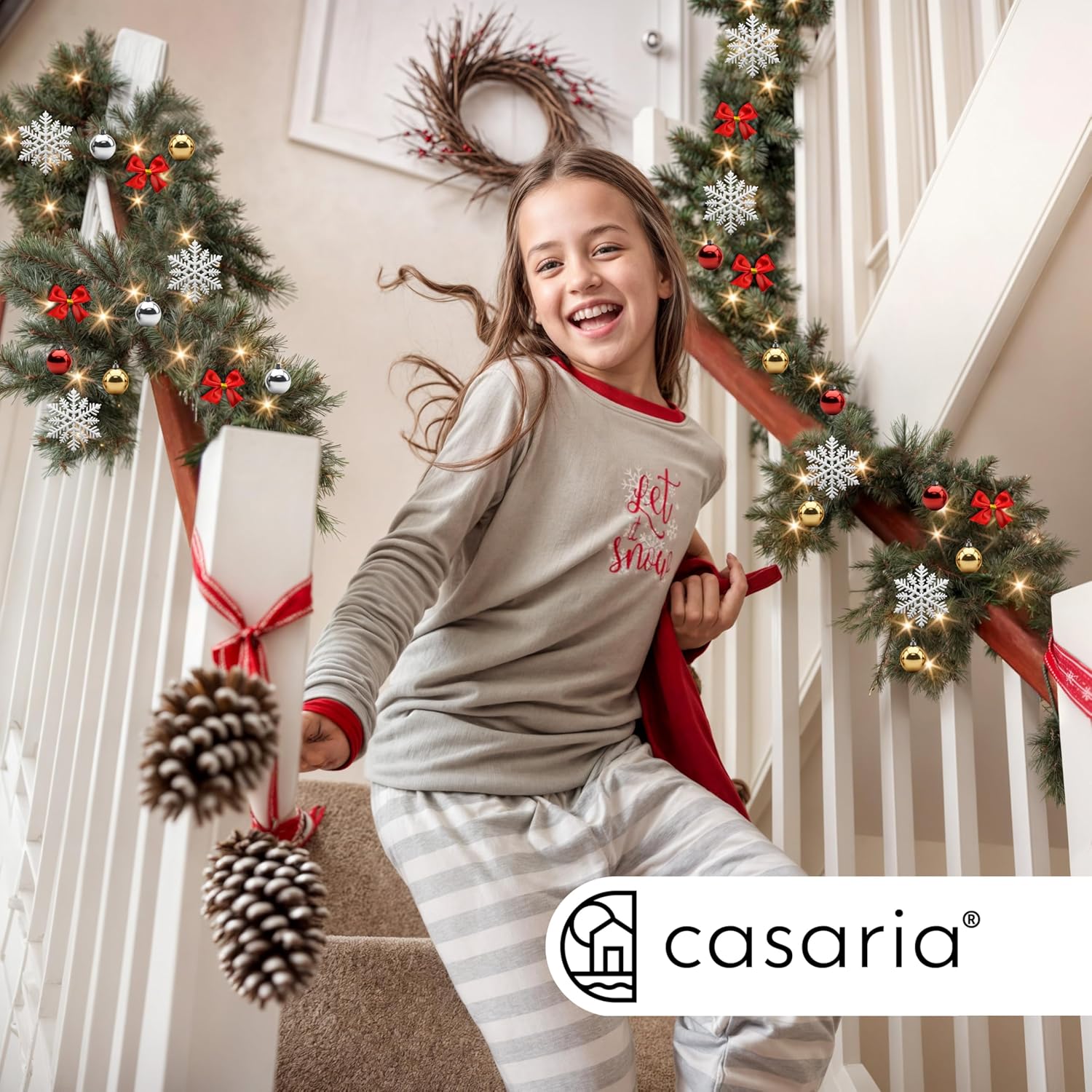 CASARIA Christmas Garland with Lighting Decoration 5 m 80 LEDs – Bild 6