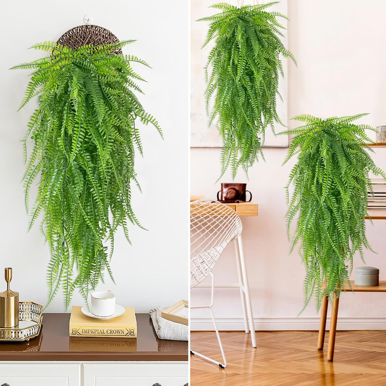 Artificial Plant Hanging 80 cm Artificial Hanging Plants Fern Indoor – Bild 7
