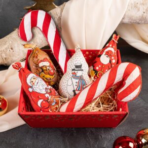 Gift Basket Salami for Christmas, Gift Basket with Sausage in Christmas Design, Christmas Salamis in Gift Basket