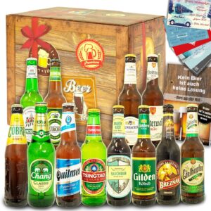 12 Beer Types from Around the World and Germany / 12 Bottles / Birthday Man