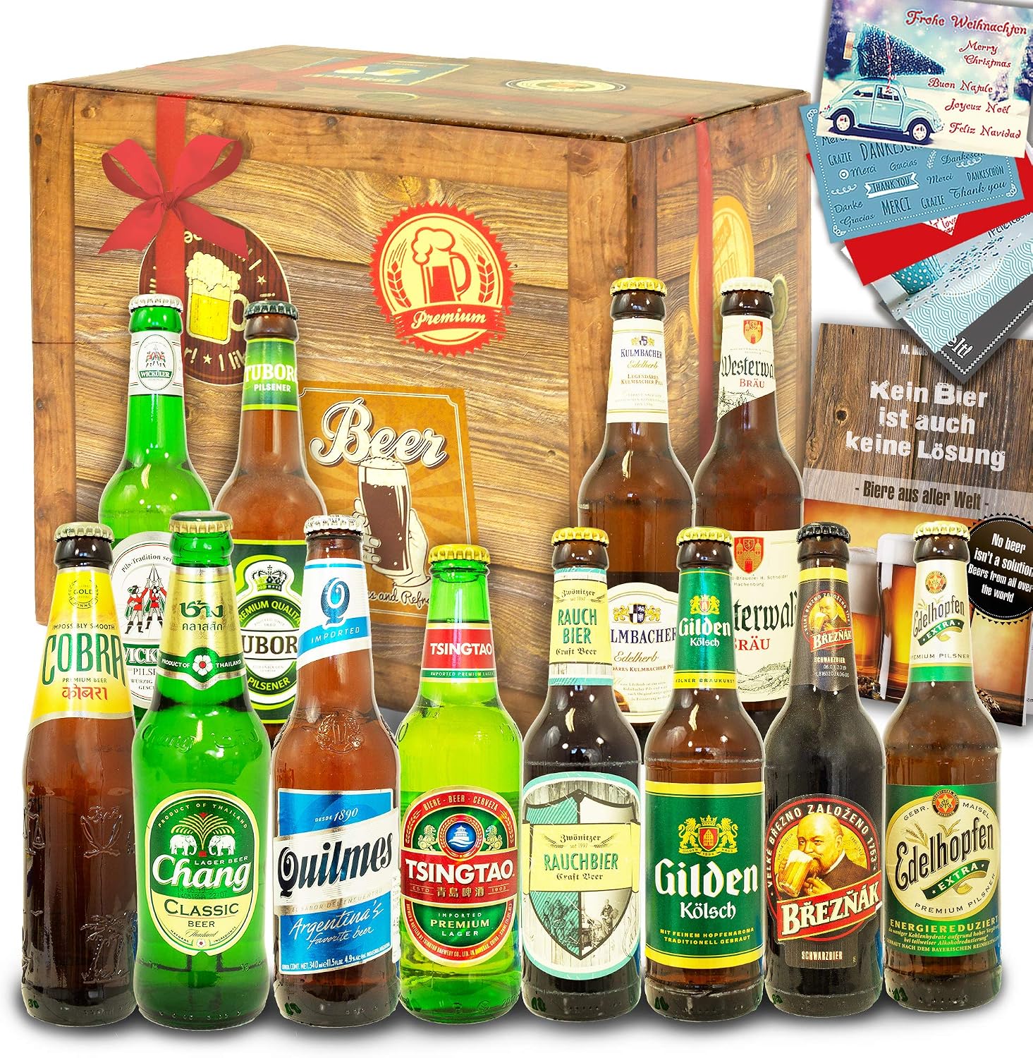 12 Beer Types from Around the World and Germany / 12 Bottles / Birthday Man