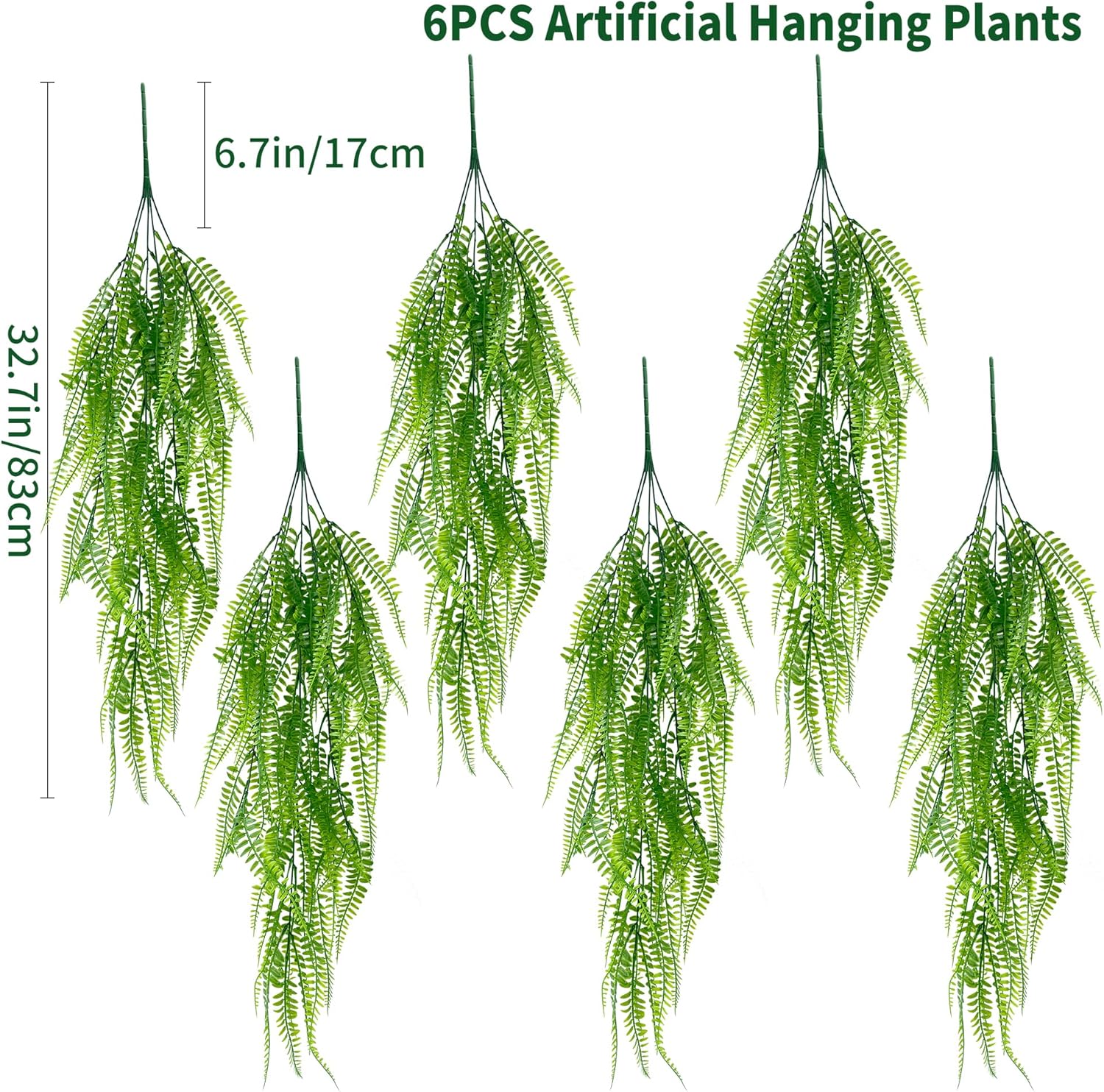 Artificial Plant Hanging 80 cm Artificial Hanging Plants Fern Indoor – Bild 2
