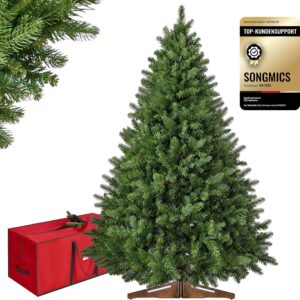 SONGMICS Artificial Christmas Tree PE PVC with Wooden Stand 150 cm