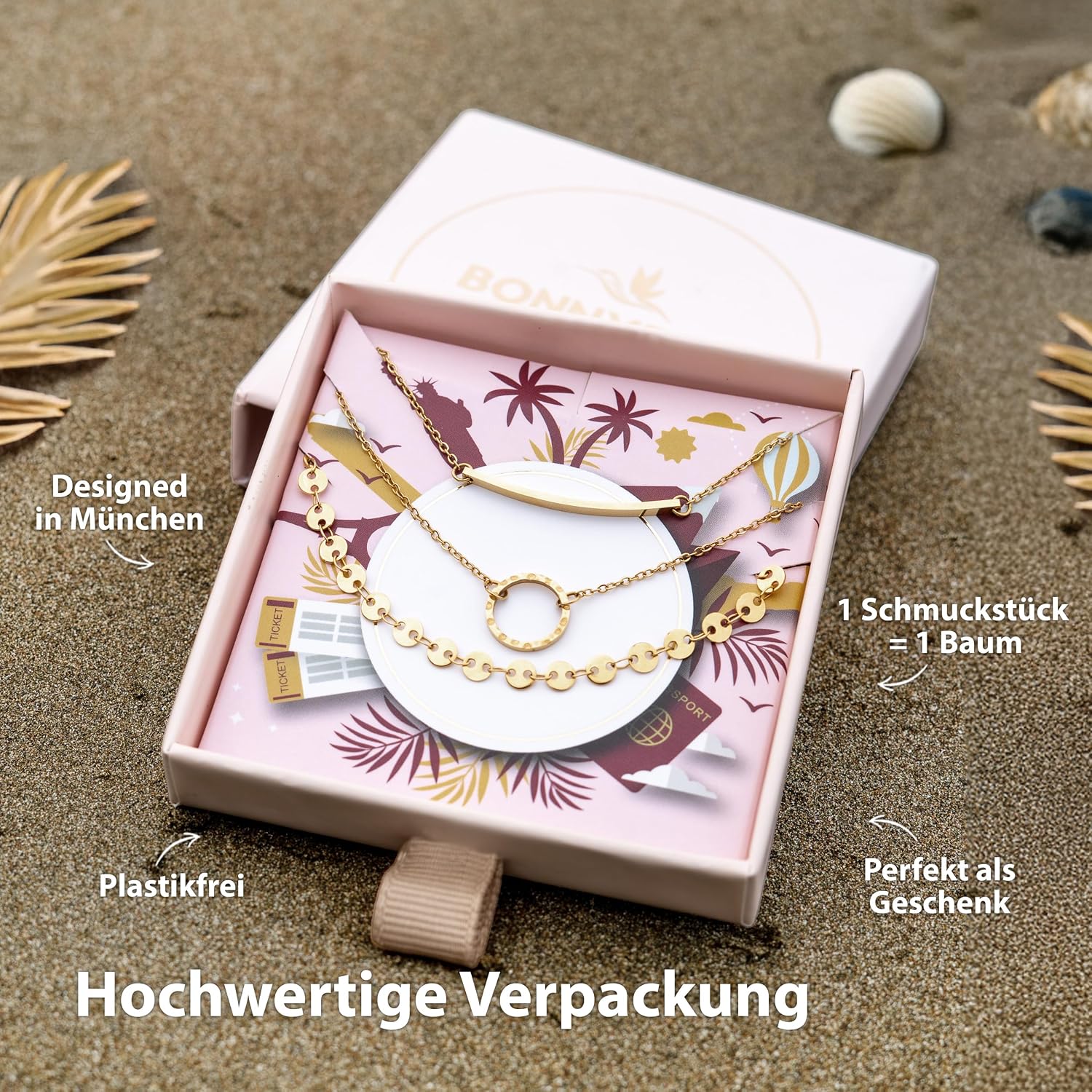 BONNYBIRD® BonnyMilano Premium Stainless Steel Bracelet Set for Women in Silver, Gold & Rose Gold, 100% Waterproof and Skin-friendly – Bild 6
