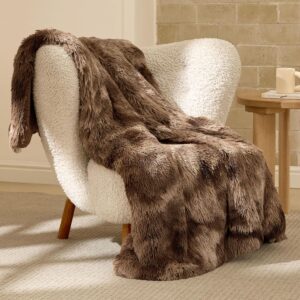 BEDSURE Cuddly Fluffy Blanket, Brown Blanket, Sofa, Warm Sherpa Sofa, Throw Blanket, Thick Sofa Blanket, Couch Blanket, Fluffy Blanket for Couch, 150 x 200 cm