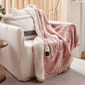 GOTCOZY Electric Blanket 130 x 180 cm with Automatic Shut-Off Pink
