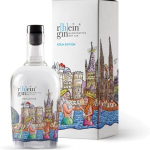 R[h]eingin Tilly Cologne Edition | with High-Quality Gift Packaging | 500 ml Single Bottle | 46% Vol | Handcrafted Dry Gin | High-Quality Gin | Gift Idea for Cologne Lovers