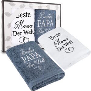 Rebundex Birthday Gifts for Mum and Dad Towel 35 x 75 Christmas