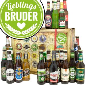 Favourite Brother/Beer Set World and DE/Gifts Brother/Calendar 2024 2025 Christmas Beer