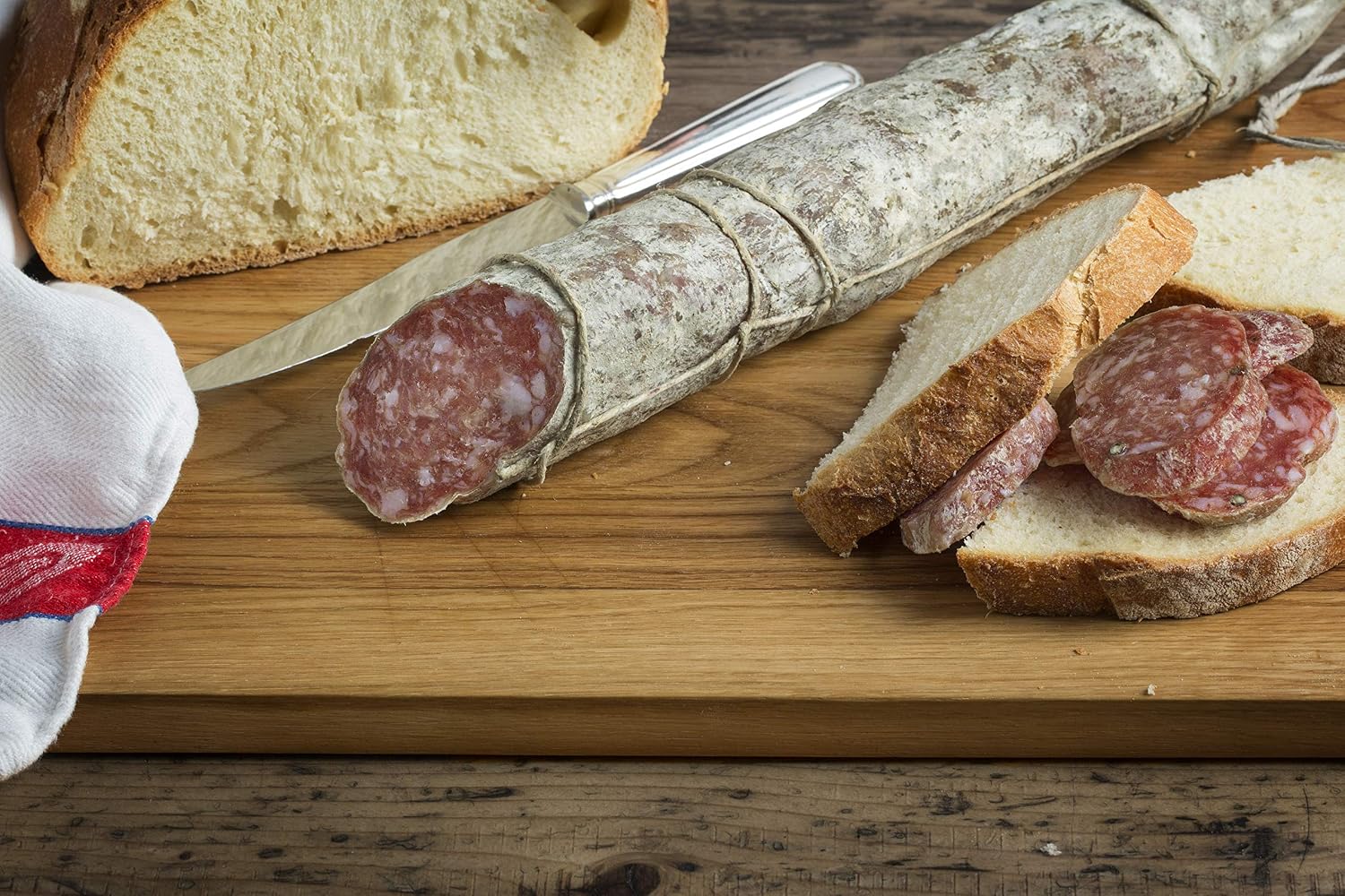 Salame Felino Italian Salami 900 g Approx. Salumi Pasini, Italian Pork Matured in Natural Cases, Italian Salami in One Piece – Bild 7