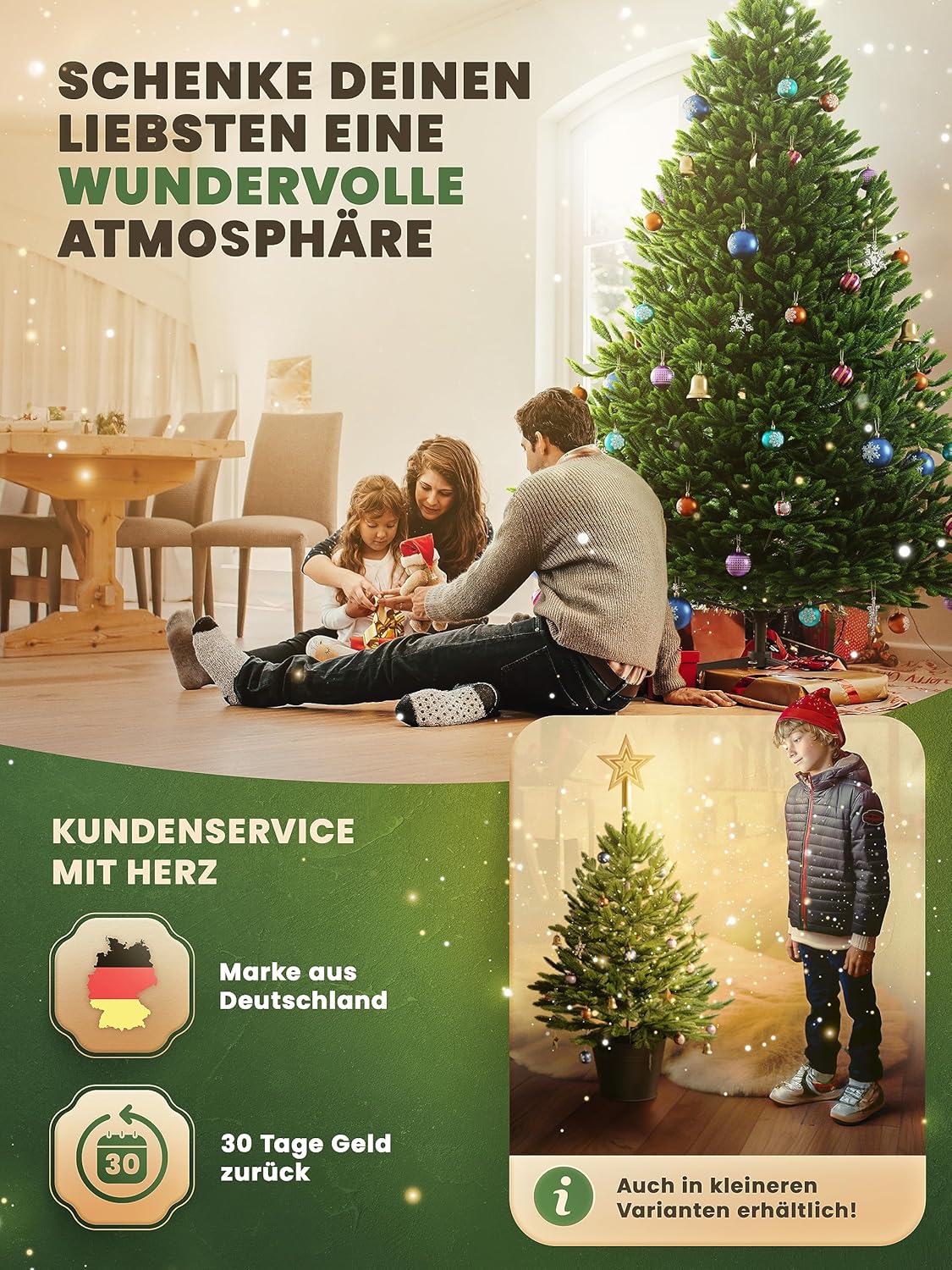 ArtiTree Artificial Christmas Tree 180cm - Injection Moulded North Spruce – Bild 7