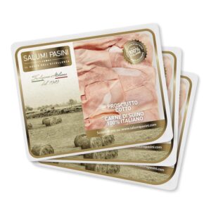 Prosciutto Cotto Salumi Pasini | Cooking Ham | Line the Classics | Pack of 3 | Ready Cut Slices | Packed | 90 g per Package
