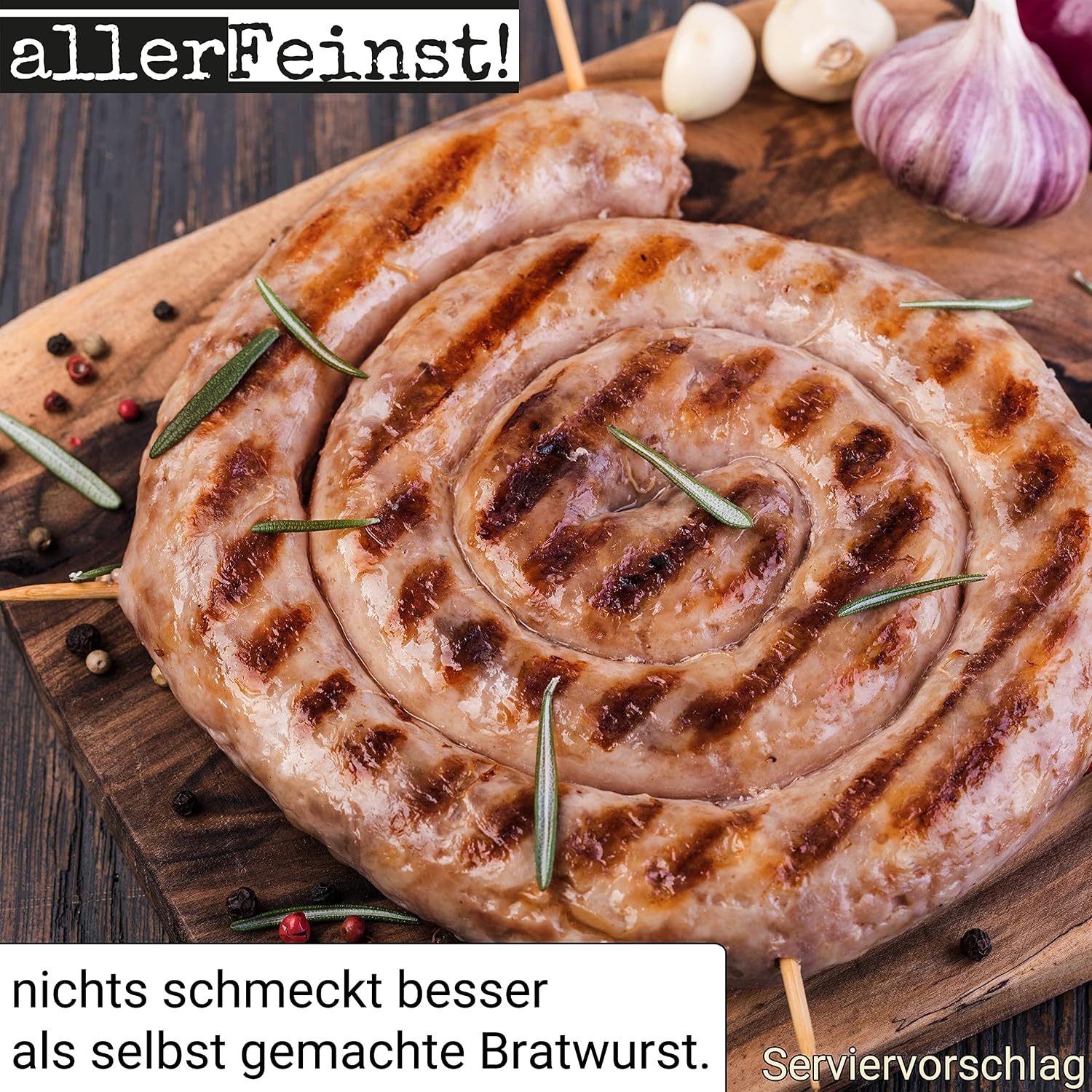 allerFeinst! - Bratwurst Spice - Basic Spice Salt for Delicious Rusted Sausage, Barbecue Sausage, Pack of 1 (1 x 150 g) – Bild 3