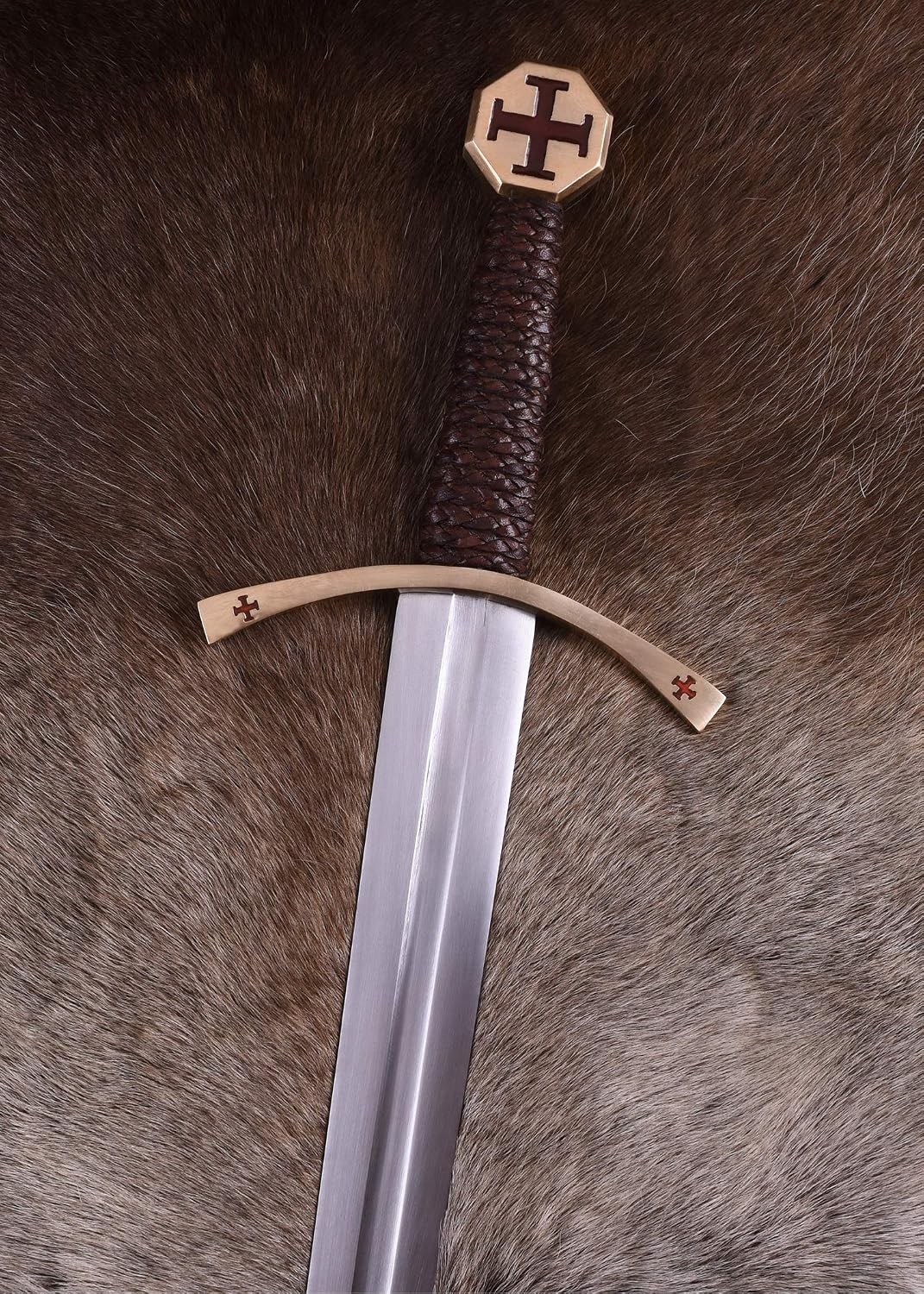 Battle-Merchant Real Steel Templar Sword with Scabbard Crusader – Bild 6