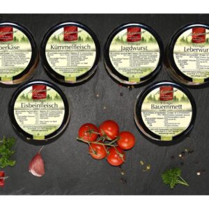 Sausage from Thuringia, Meininger Brotzeit assortment, sausage from traditional meat, 6 varieties