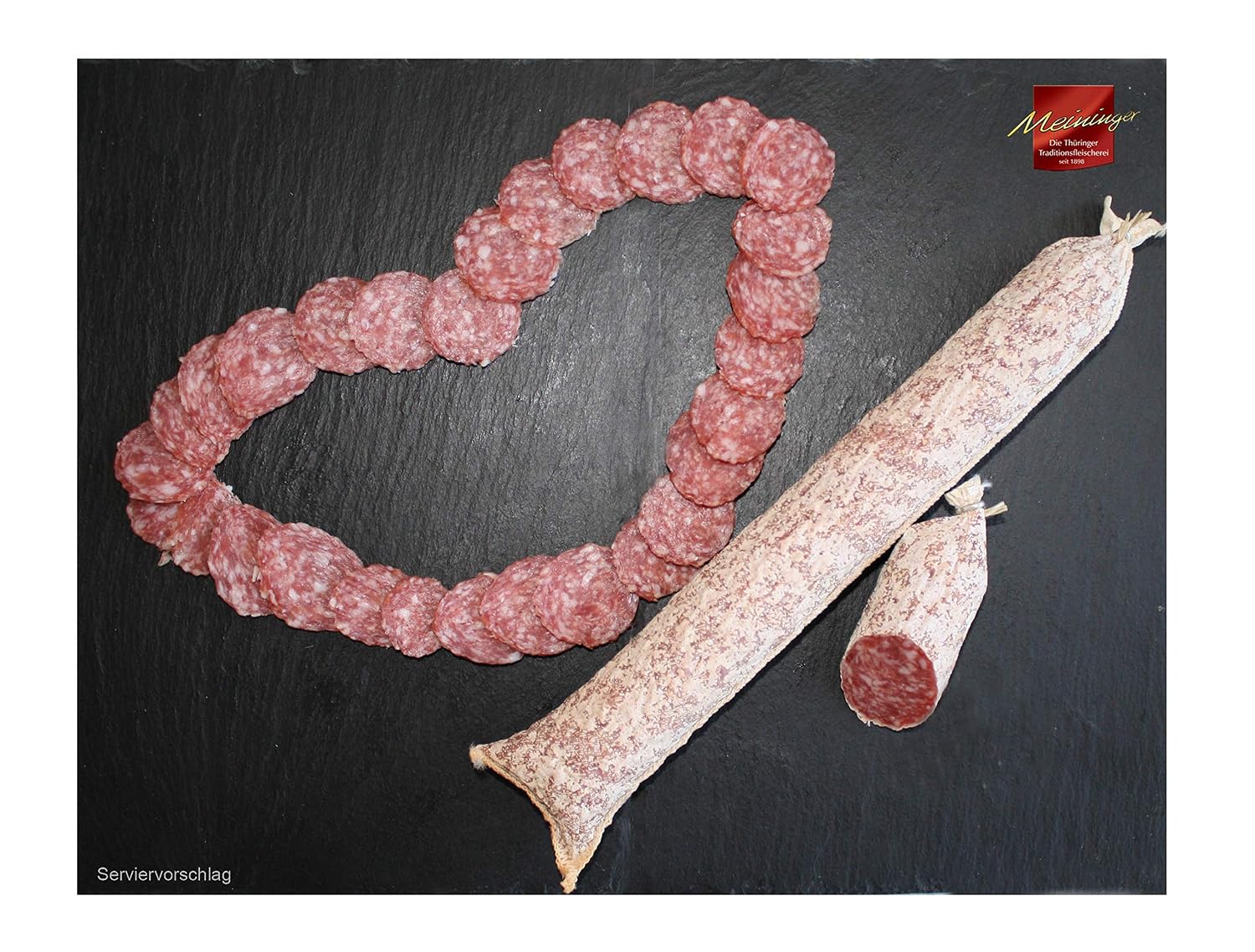 Sausage from Thuringia "Unsere Beste" I Wurstspezialität aus Meiningen I 2x 250g Salami