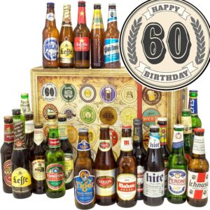 60th Birthday – 24 World Beers – Gifts 60th Birthday – Beer Advent Calendar 2024 2025