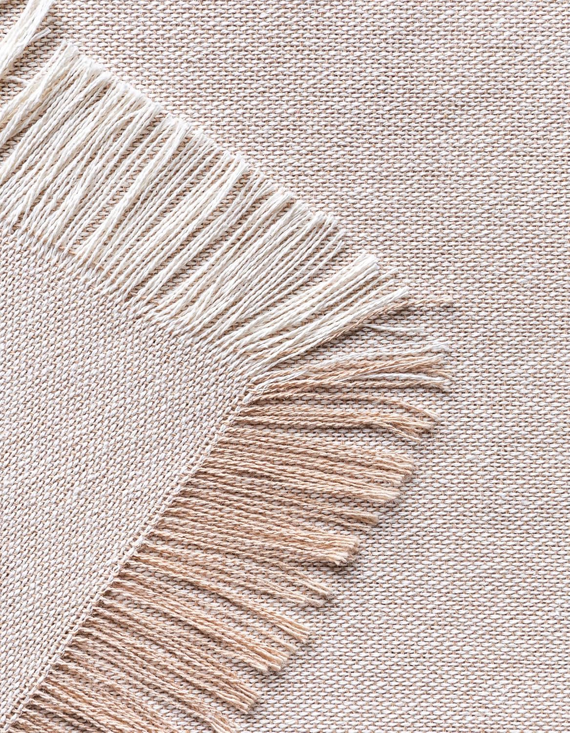 Todocama Multipurpose Bedspread Sofa Throw Throw for Bed Sofa Throw Jarapas Plain (125 x 180 cm, Sand Beige) – Bild 4