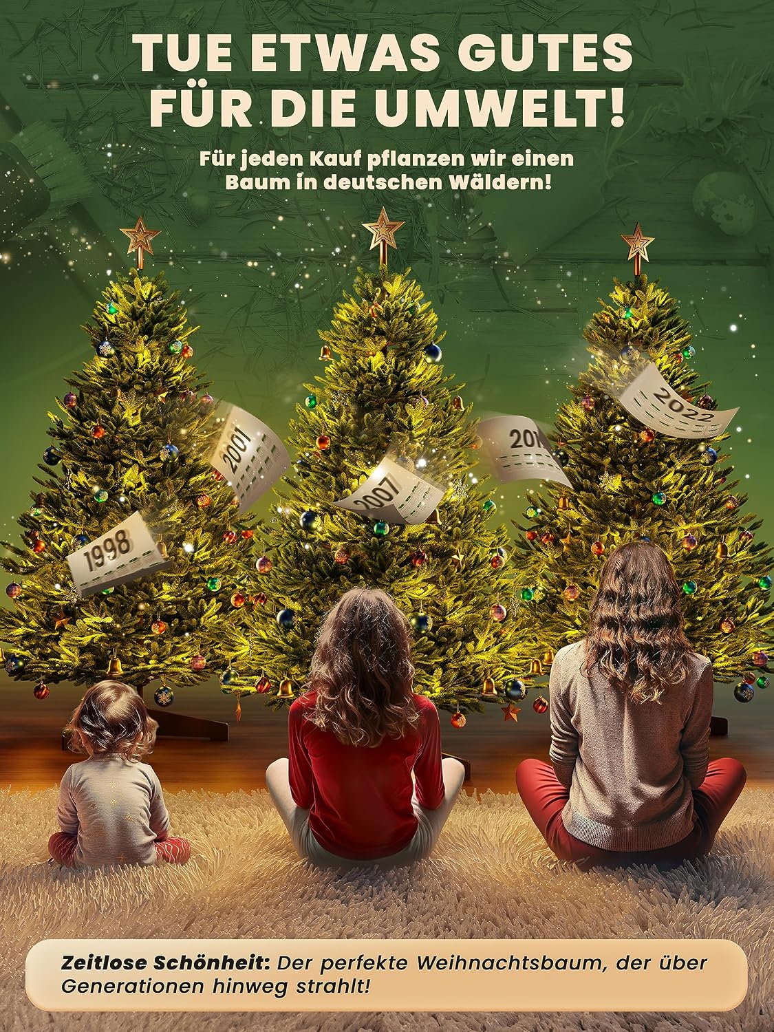 ArtiTree Artificial Christmas Tree 180cm - Injection Moulded North Spruce – Bild 6
