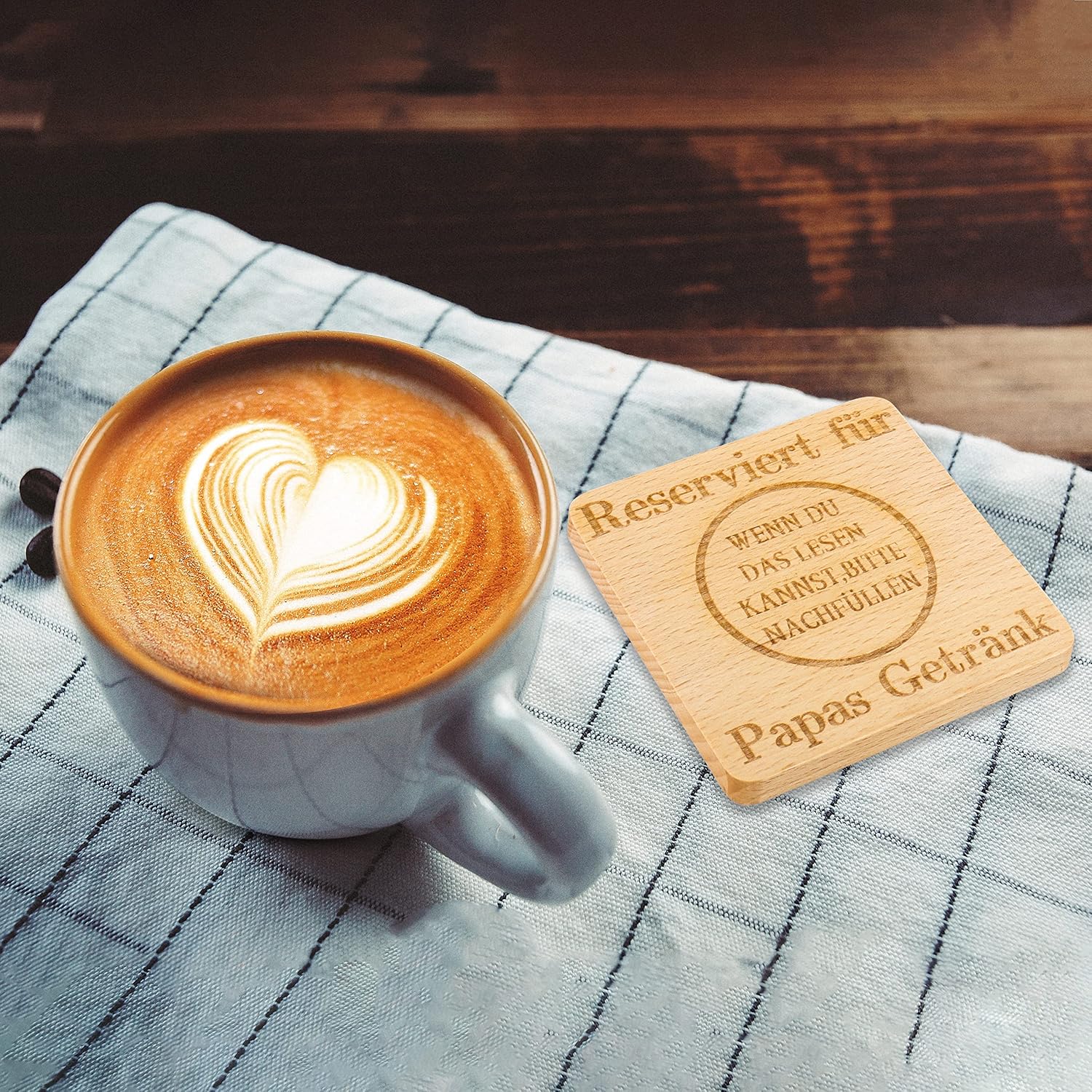 Gifts for Dad Gift Birthday Dad Gift Father's Day Gift Coaster Wooden Dad Funny Men Gifts – Bild 2