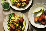 Hirse-Kichererbsen-Salat mit Tofu Rezept | Küchengötter