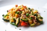 Gemüsepfanne mit Reis – Rezept