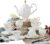 Tea Mug and Plate, 15 Piece Afternoon Tea Set for Adults, Porcelain Coffee and Tea Gift Sets for 6 People with Ceramic Teapot and Sugar Bowl