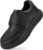 FitVille Diabetic Shoes Men’s Extra Wide Leather Shoes Orthopaedic Shoes with Fastening Adjustable Slippers Comfortable Casual Business Walking Shoes for Swollen Feet
