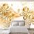 Non-Woven Photo Wallpaper Wall Pictures 3D Gold Decoration Beautiful Flowers 1548 (200 (W) x 140 (H) cm)
