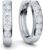 Women’s 925 silver small hoop earrings, real gift for women, girlfriend, jewellery, love you, nickel-free. Fashion Jewellery Women’s Earrings Silver No Stainless Steel Thin Hinged Hoop Earrings .