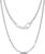 925 Silver Women’s Necklace without Pendant, Silver Chain 40 45 50 55 60 cm Silver Jewellery