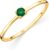 Orovi Damen Goldschmuck, Verlobungsring mit Smaragd Gold Ring mit Solitaire Edelstein Geburtsstein 9 Karat (375) Gelbgold