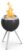 höfats Moon 45 Smokeless Fire Bowl with High Base Made of Stainless Steel – Enamelled Low Smoke Fire Basket with Wood Carburettor Technology, Two-Stage Combustion Process – Fire Pit with Diameter 45