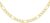 Unisex Hollow Diamantschliff Figaro Halskette 9k(375) Gelbgold 5.6mm