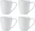 MIKASA Chalk Porcelain Mugs, Set of 4 White Tea and Coffee Mugs, 380 ml, Dishwasher and Microwave Safe
