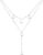 Elli Women’s Y-Chain Geo Layer Circle Plate Necklace 925 Sterling Silver