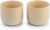 Set of 2 Coffee Cups without Handle, 245 ml, Ceramic Espresso Cups, Vintage Cappuccino Cups & Tea Cups, Easy to Clean, Two-Tone Design, Yellow